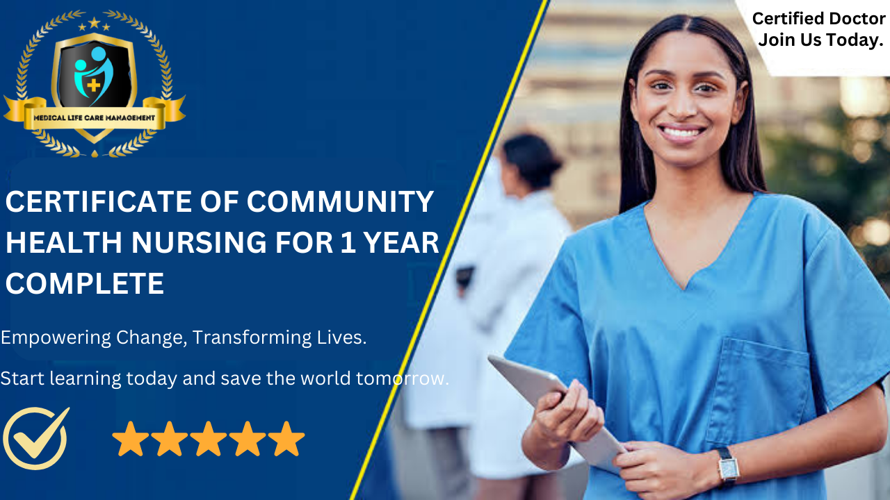 CERTIFICATE OF COMMUNITY HEALTH NURSING FOR 1 YEAR COMPLETE